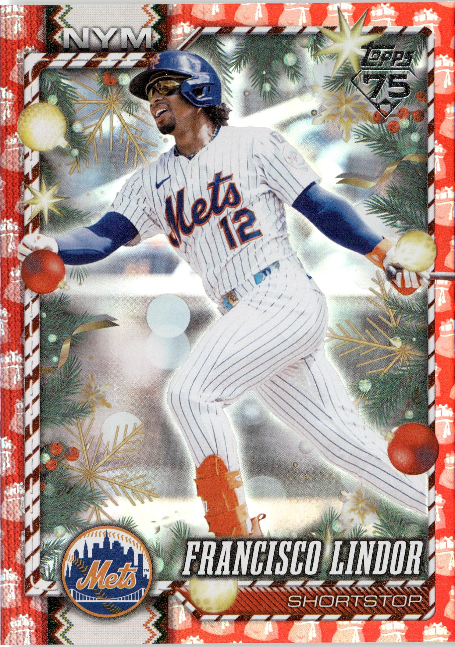 2026 Topps Holiday Francisco Lindor graded slab