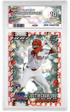 2026 TOPPS HOLIDAY RED SANTA BAG FOIL #H137 JUSTIN CRAWFORD MPE 10 GEM/MT — graded card up for auction