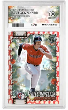 2026 TOPPS HOLIDAY RED SANTA BAG FOIL #H37 KYLE MANZARDO MPE 10 GEM/MT — graded card up for auction