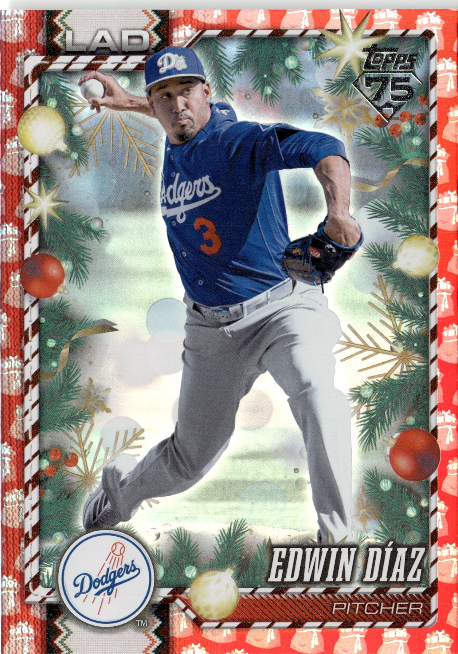 2026 Topps Holiday Edwin Díaz graded slab