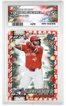 2026 TOPPS HOLIDAY RED SANTA BAG FOIL #H126 VLADIMIR GUERRERO JR. MPE 9.5 MINT+ — graded card up for auction