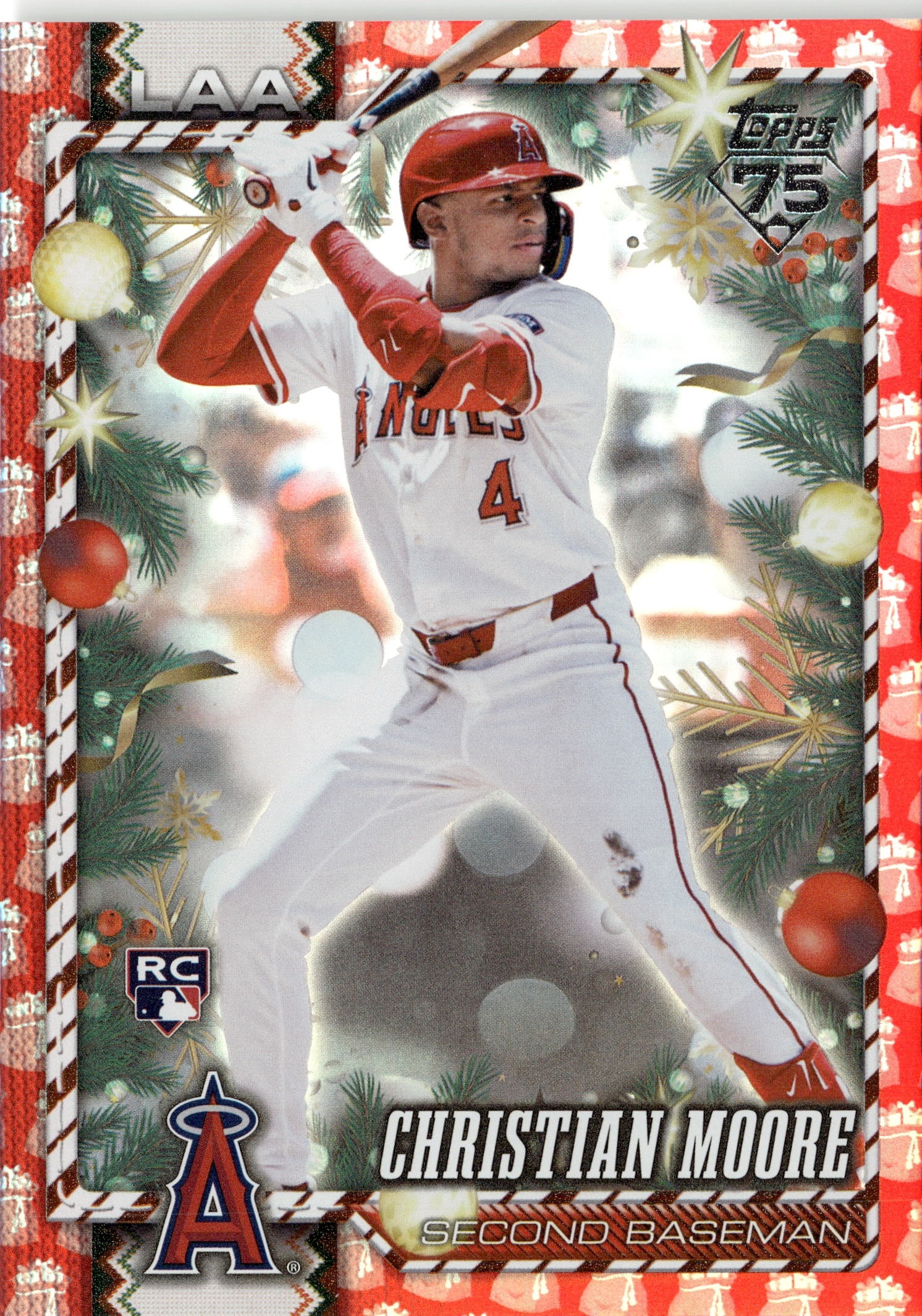 2026 Topps Holiday Christian Moore graded slab