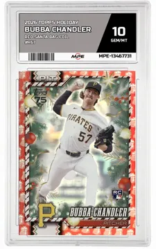 2026 TOPPS HOLIDAY RED SANTA BAG FOIL #H67 BUBBA CHANDLER MPE 10 GEM/MT — graded card up for auction