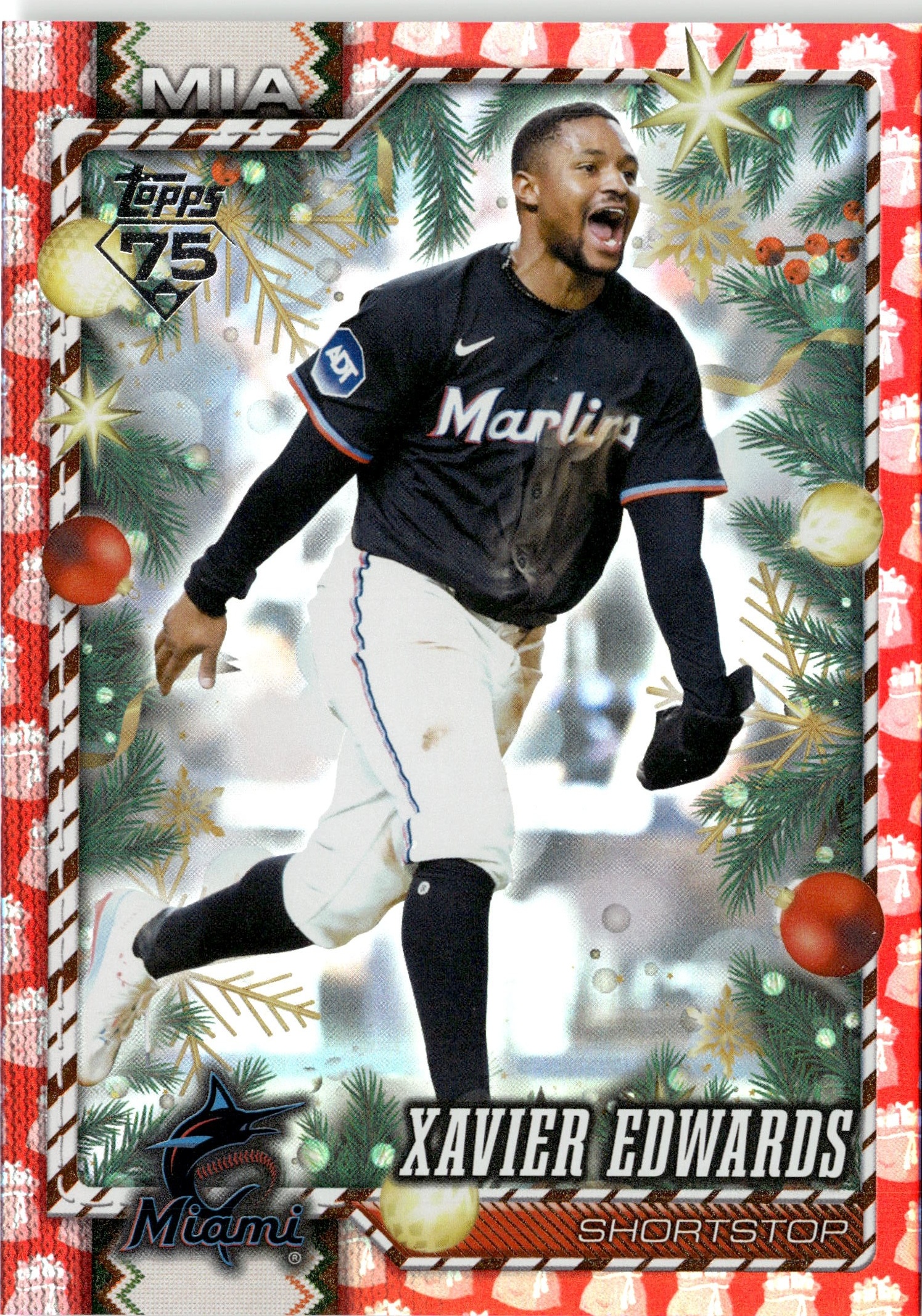 2026 Topps Holiday Xavier Edwards graded slab