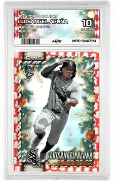 2026 TOPPS HOLIDAY RED SANTA BAG FOIL #H51 LUISANGEL ACUÑA MPE 10 GEM/MT — graded card up for auction