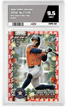 2026 TOPPS HOLIDAY RED SANTA BAG FOIL #H58 JOSE ALTUVE MPE 9.5 MINT+ — graded card up for auction