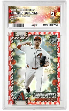 2026 TOPPS HOLIDAY RED SANTA BAG FOIL #H175 CORBIN BURNES MPE 9 MINT — graded card up for auction