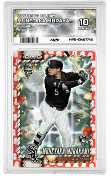 2026 TOPPS HOLIDAY RED SANTA BAG FOIL #H82 MUNETAKA MURAKAMI MPE 10 GEM/MT — graded card up for auction