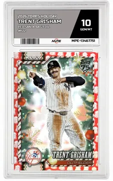 2026 TOPPS HOLIDAY RED SANTA BAG FOIL #H22 TRENT GRISHAM MPE 10 GEM/MT — graded card up for auction