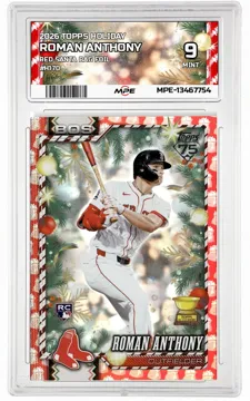 2026 TOPPS HOLIDAY RED SANTA BAG FOIL #H170 ROMAN ANTHONY MPE 9 MINT — graded card up for auction