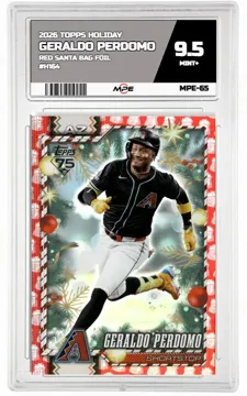 2026 TOPPS HOLIDAY RED SANTA BAG FOIL #H164 GERALDO PERDOMO MPE 9.5 MINT+ — graded card up for auction