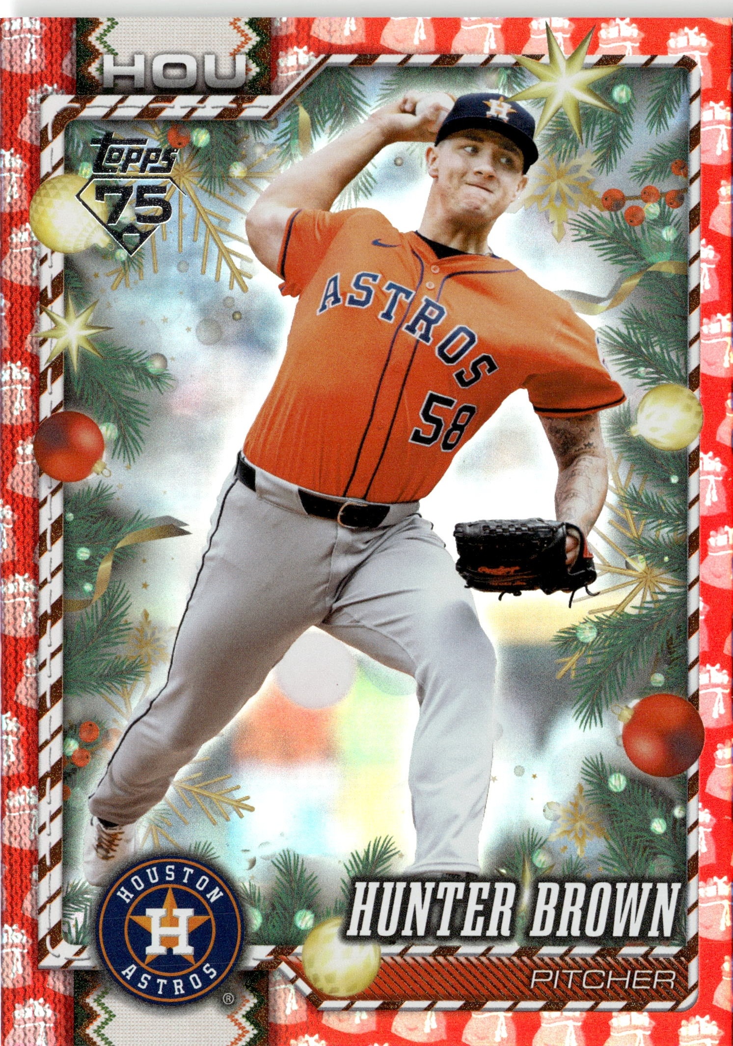 2026 Topps Holiday Hunter Brown graded slab