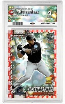 2026 TOPPS HOLIDAY RED SANTA BAG FOIL #H87 AGUSTÍN RAMÍREZ MPE 9 MINT — graded card up for auction