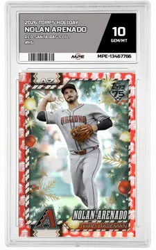 2026 TOPPS HOLIDAY RED SANTA BAG FOIL #H6 NOLAN ARENADO MPE 10 GEM/MT — graded card up for auction