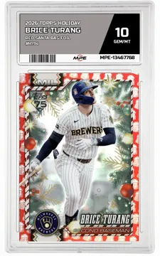 2026 TOPPS HOLIDAY RED SANTA BAG FOIL #H194 BRICE TURANG MPE 10 GEM/MT — graded card up for auction