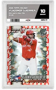 2026 TOPPS HOLIDAY RED SANTA BAG FOIL #H126 VLADIMIR GUERRERO JR. MPE 10 GEM/MT — graded card up for auction