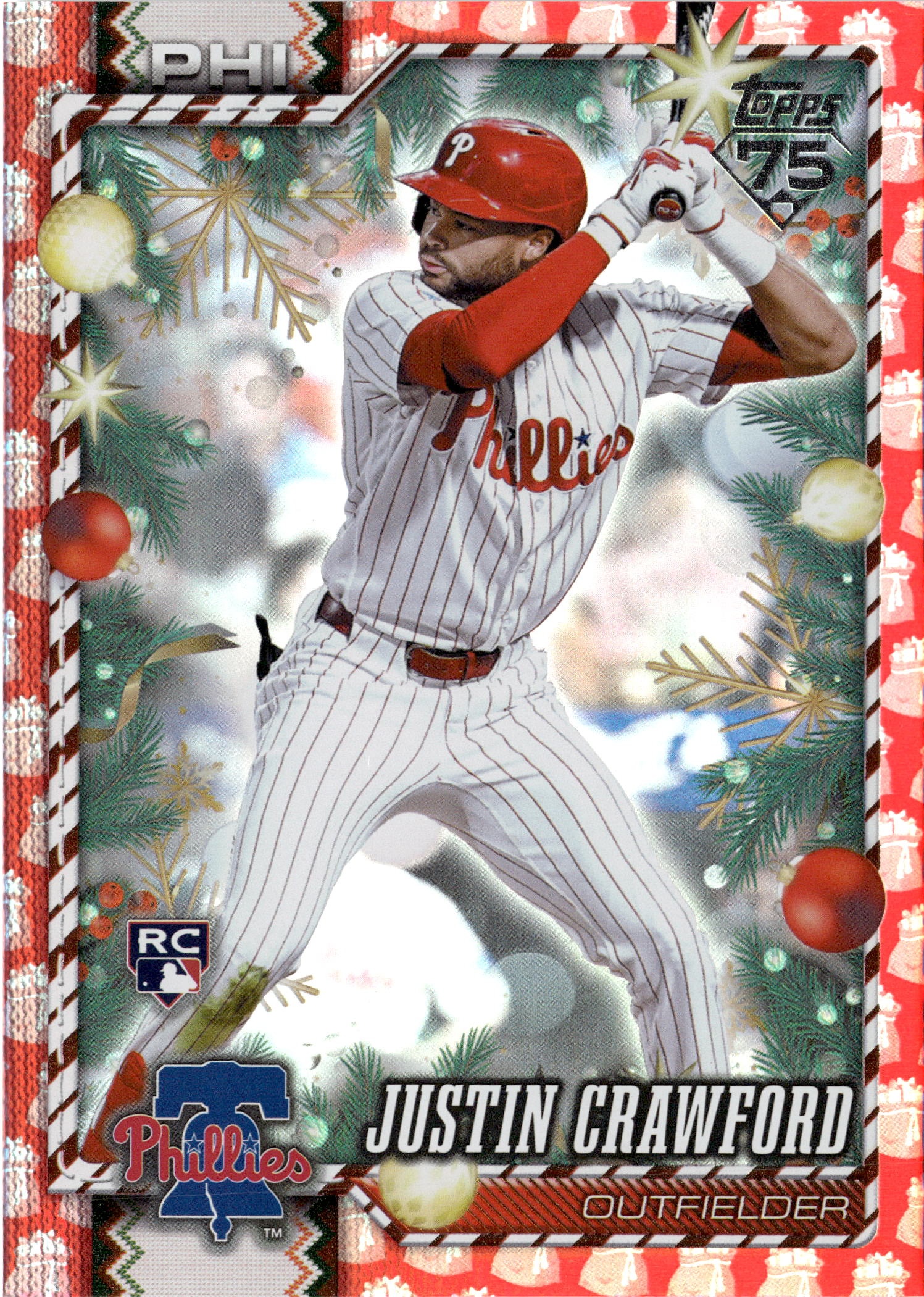 2026 Topps Holiday Justin Crawford graded slab