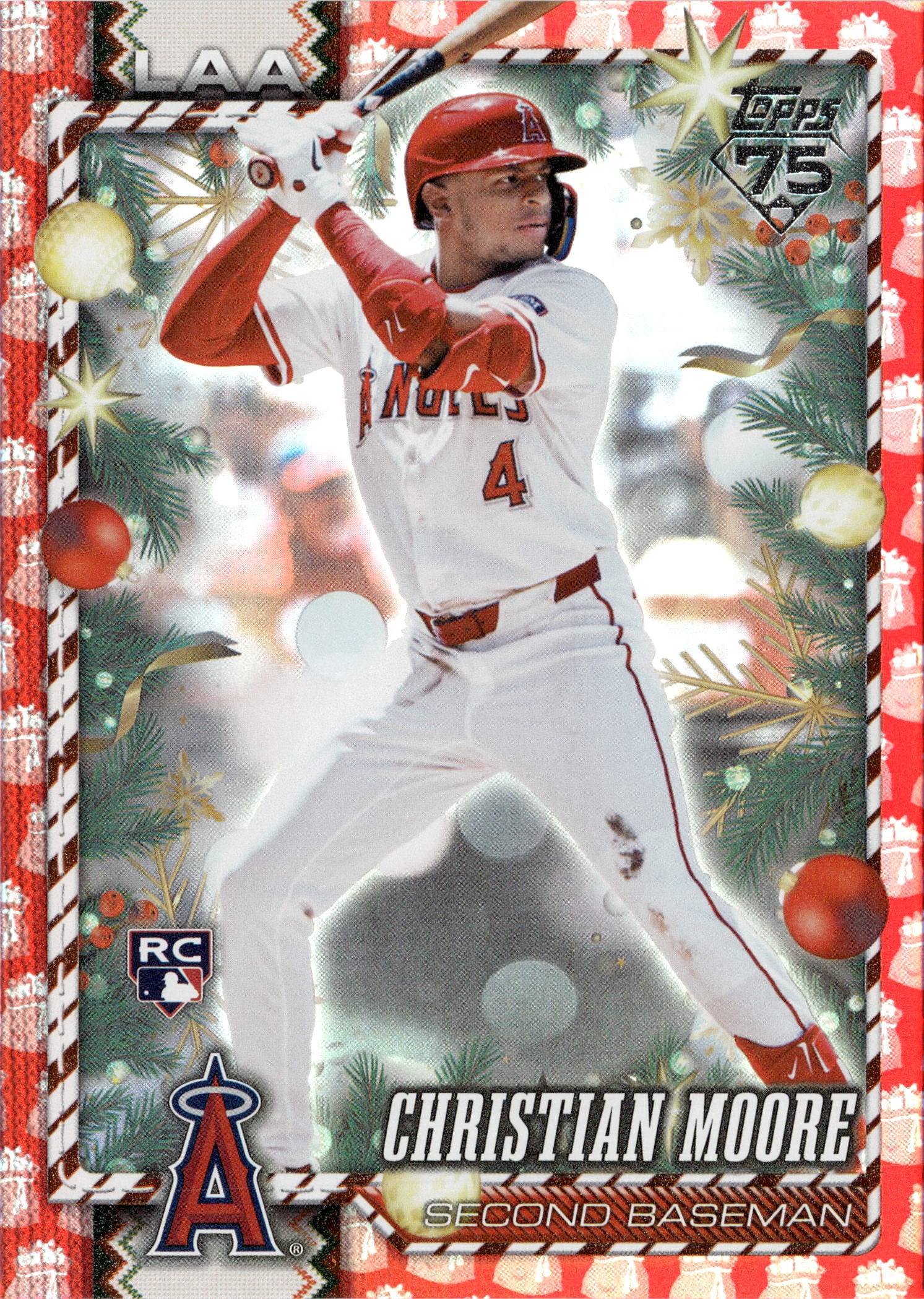 2026 Topps Holiday Christian Moore graded slab