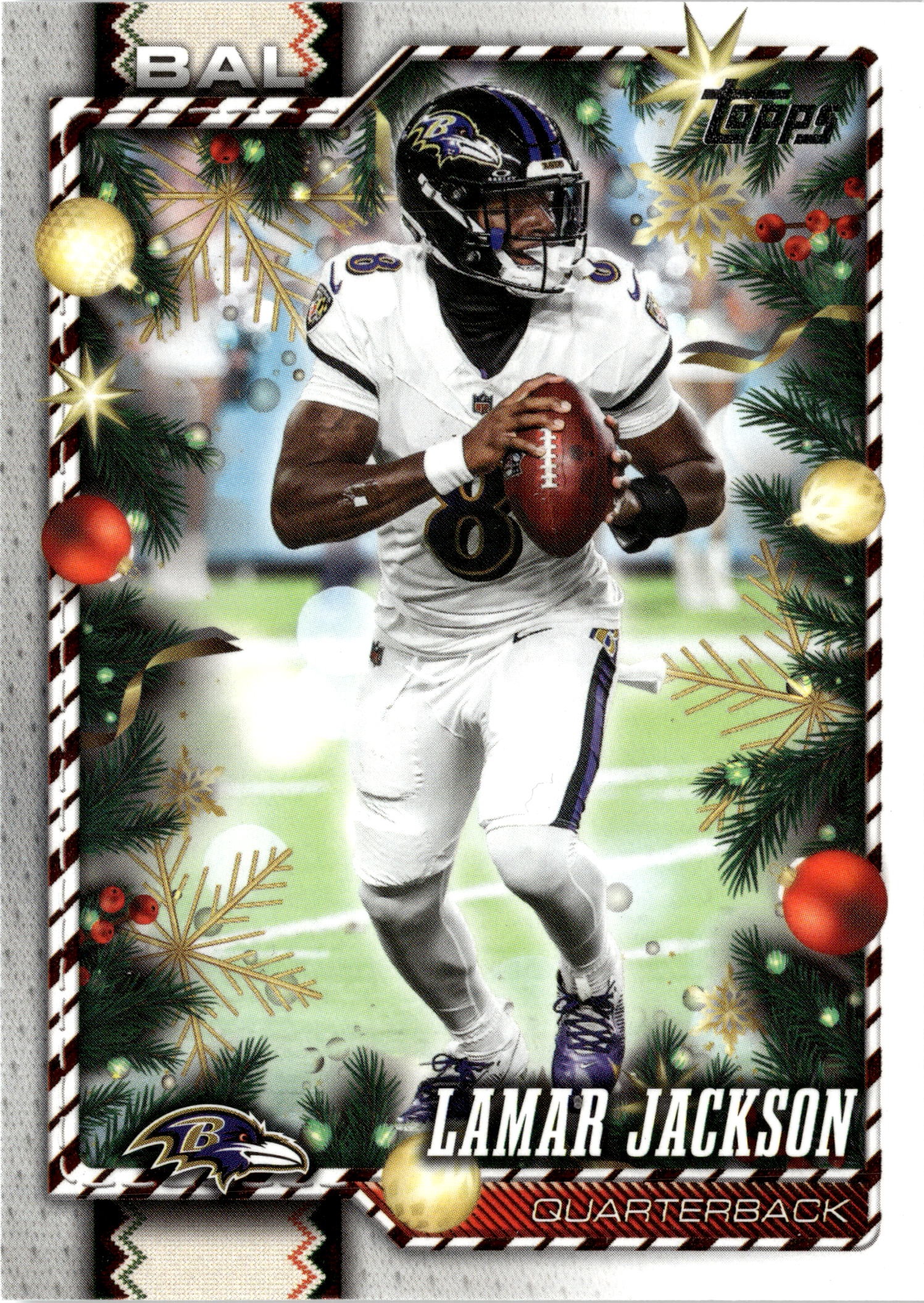 2026 Topps Holiday Lamar Jackson graded slab