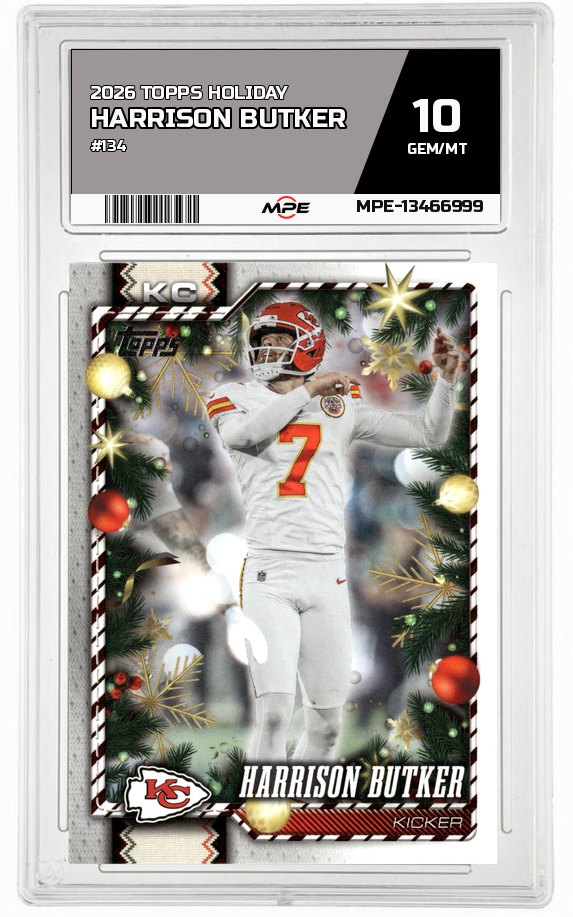 2026 TOPPS HOLIDAY #134 HARRISON BUTKER MPE 10 GEM/MT — graded card auctioned from the MPE vault