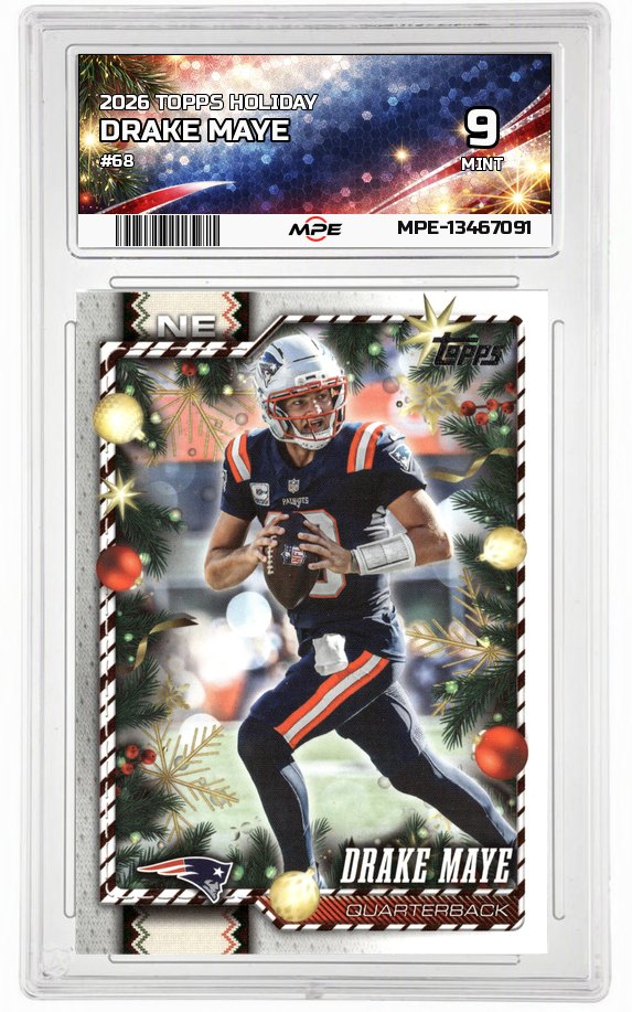 2026 TOPPS HOLIDAY #68 DRAKE MAYE MPE 9 MINT — graded card auctioned from the MPE vault