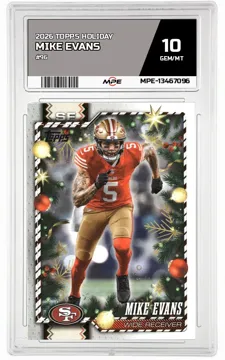 2026 TOPPS HOLIDAY #96 MIKE EVANS MPE 10 GEM/MT — graded card up for auction