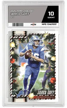 2026 TOPPS HOLIDAY #35 JARED GOFF MPE 10 GEM/MT — graded card up for auction