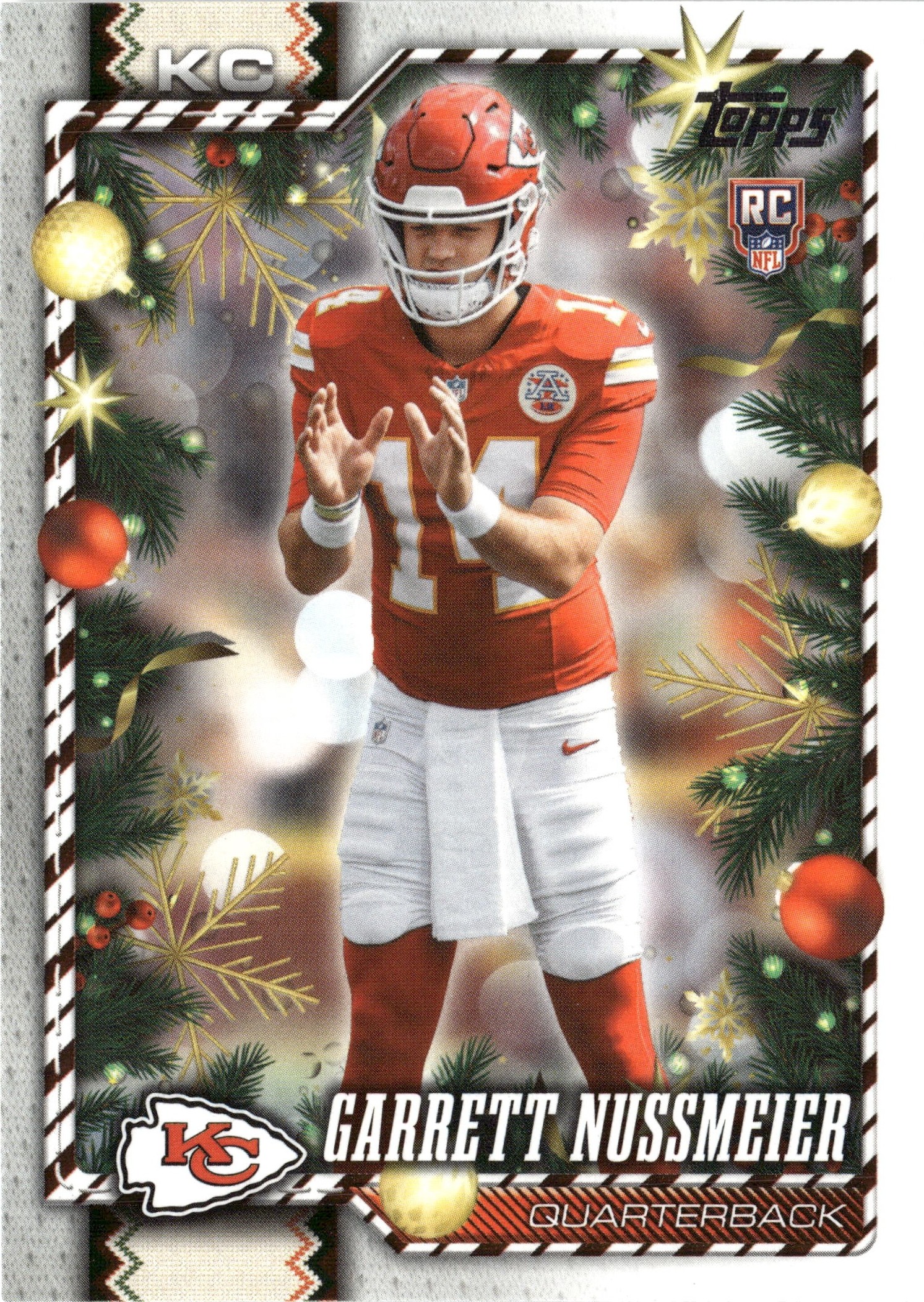 2026 Topps Holiday Garrett Nussmeier graded slab