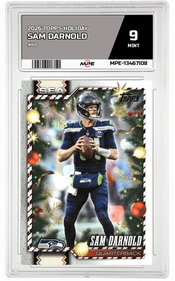 2026 TOPPS HOLIDAY #88 SAM DARNOLD MPE 9 MINT — graded card auctioned from the MPE vault