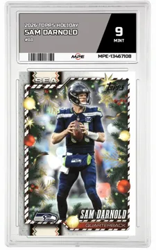 2026 TOPPS HOLIDAY #88 SAM DARNOLD MPE 9 MINT — graded card up for auction