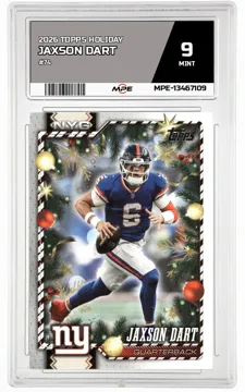 2026 TOPPS HOLIDAY #74 JAXSON DART MPE 9 MINT — graded card up for auction