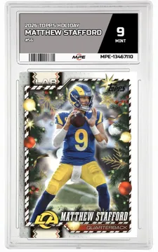 2026 TOPPS HOLIDAY #56 MATTHEW STAFFORD MPE 9 MINT — graded card up for auction