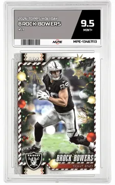 2026 TOPPS HOLIDAY #59 BROCK BOWERS MPE 9.5 MINT+ — graded card up for auction