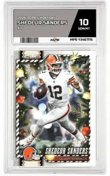 2026 TOPPS HOLIDAY #20 SHEDEUR SANDERS MPE 10 GEM/MT — graded card up for auction