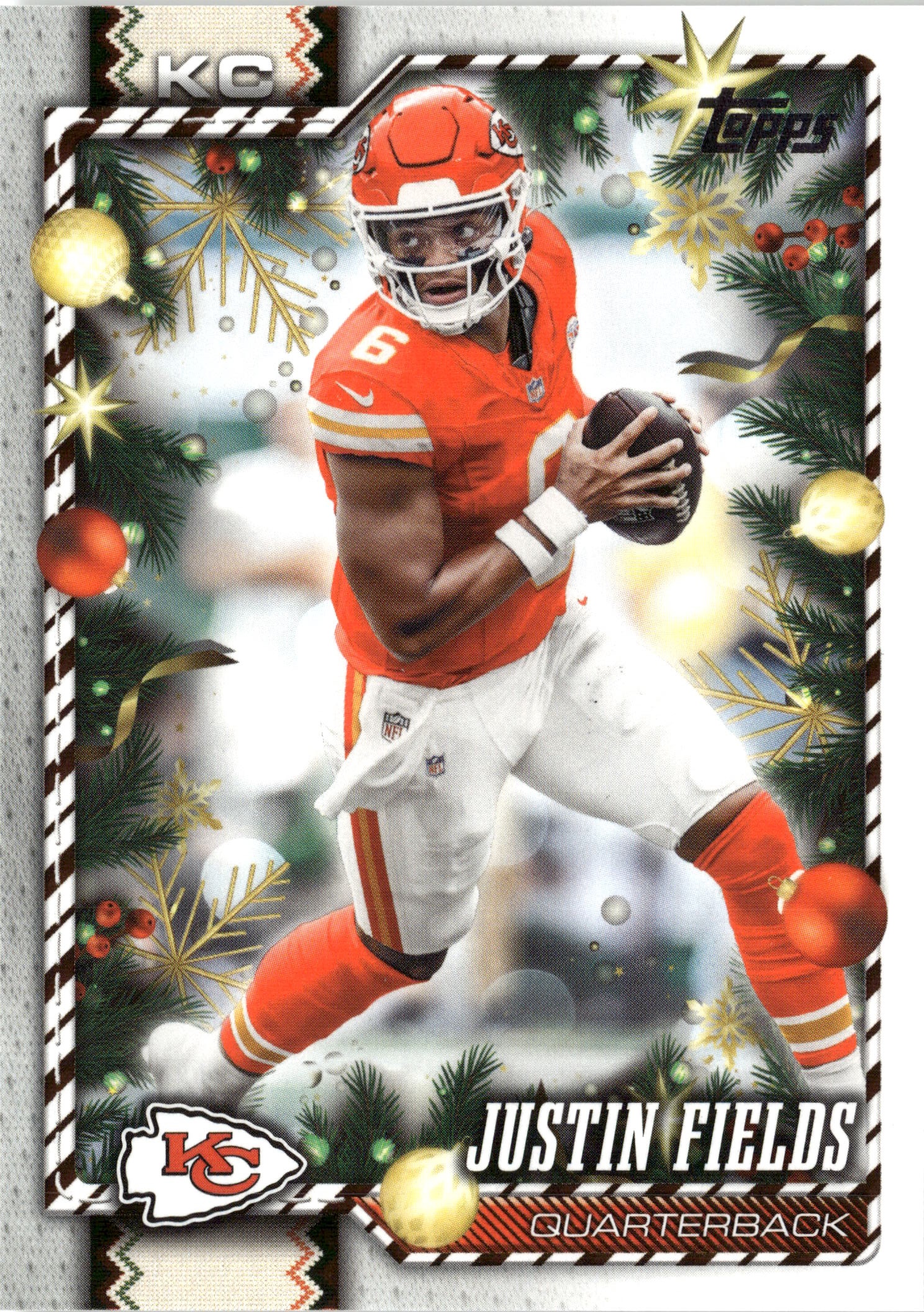 2026 Topps Holiday Justin Fields graded slab