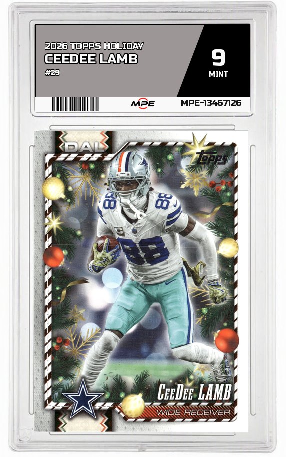 2026 TOPPS HOLIDAY #29 CEEDEE LAMB MPE 9 MINT — graded card auctioned from the MPE vault