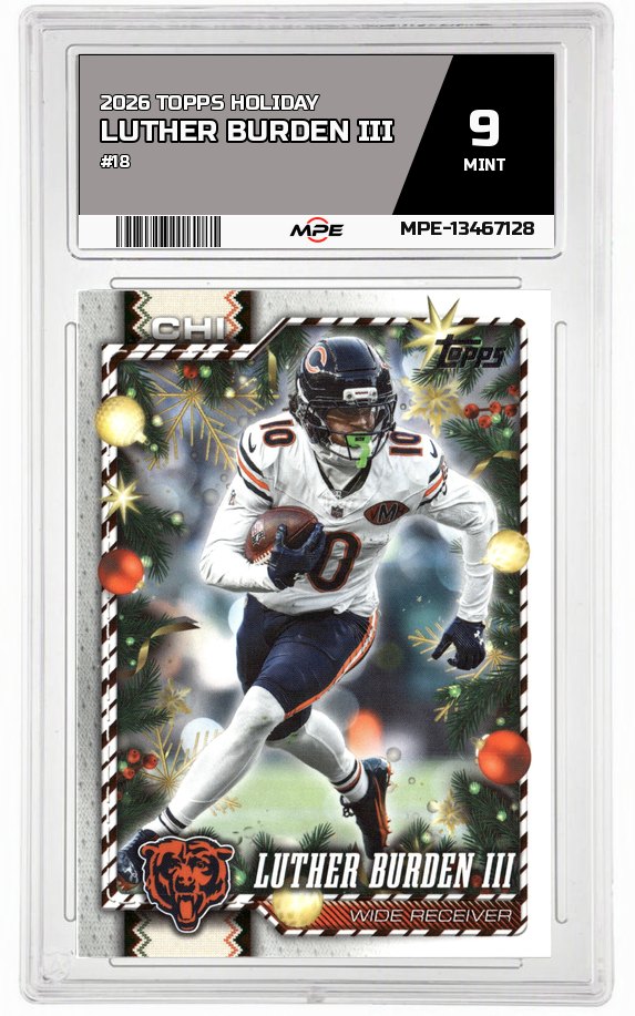 2026 TOPPS HOLIDAY #18 LUTHER BURDEN III MPE 9 MINT — graded card auctioned from the MPE vault