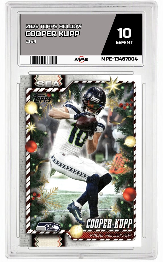 2026 TOPPS HOLIDAY #149 COOPER KUPP MPE 10 GEM/MT — graded card auctioned from the MPE vault