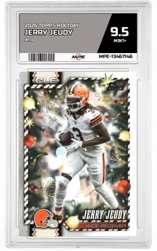 2026 TOPPS HOLIDAY #118 JERRY JEUDY MPE 9.5 MINT+ — graded card up for auction