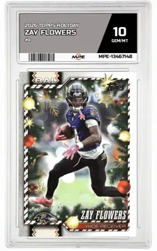 2026 TOPPS HOLIDAY #8 ZAY FLOWERS MPE 10 GEM/MT — graded card up for auction
