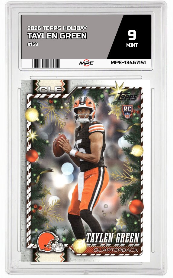 2026 TOPPS HOLIDAY #158 TAYLEN GREEN MPE 9 MINT — graded card auctioned from the MPE vault