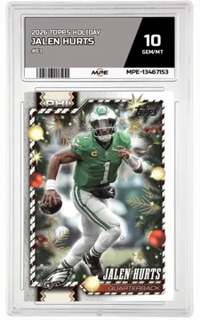 2026 TOPPS HOLIDAY #83 JALEN HURTS MPE 10 GEM/MT — graded card up for auction