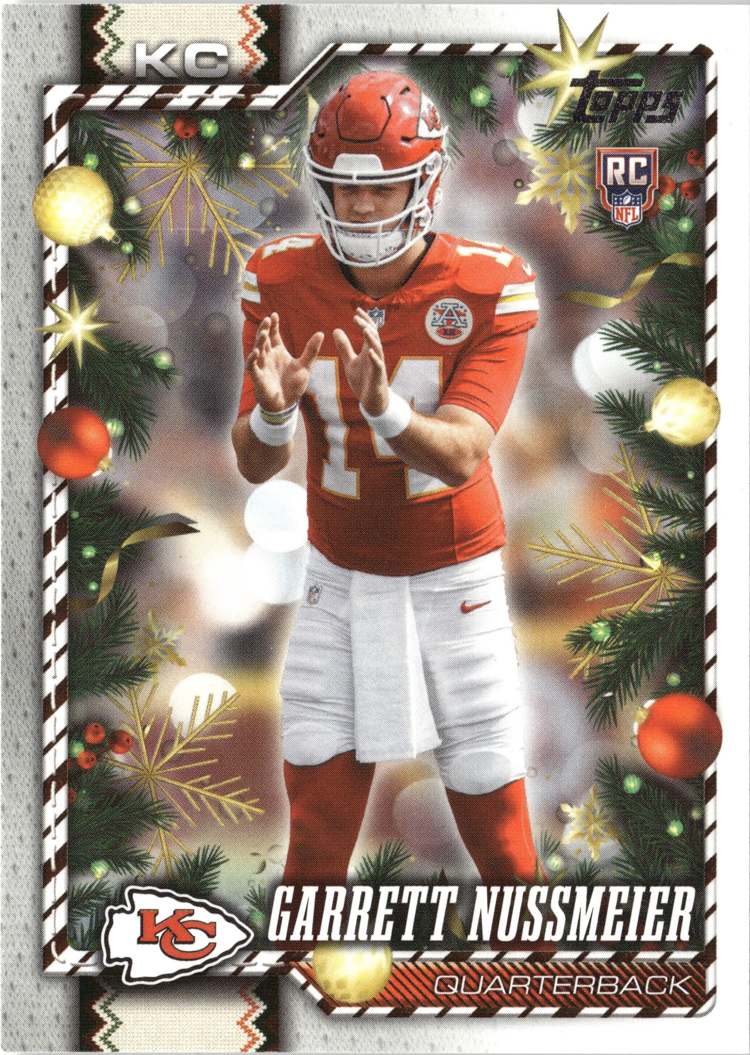 2026 Topps Holiday Garrett Nussmeier graded slab