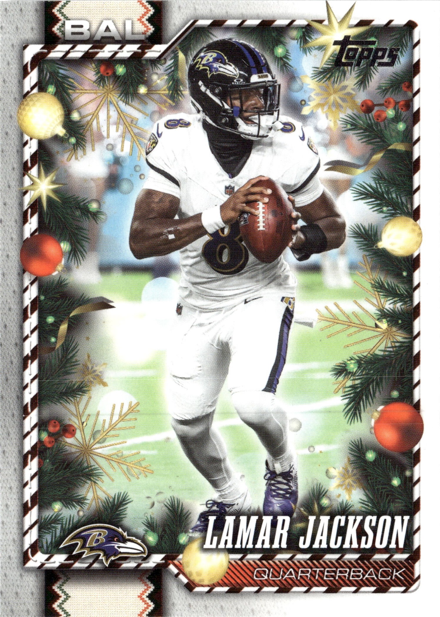 2026 Topps Holiday Lamar Jackson graded slab