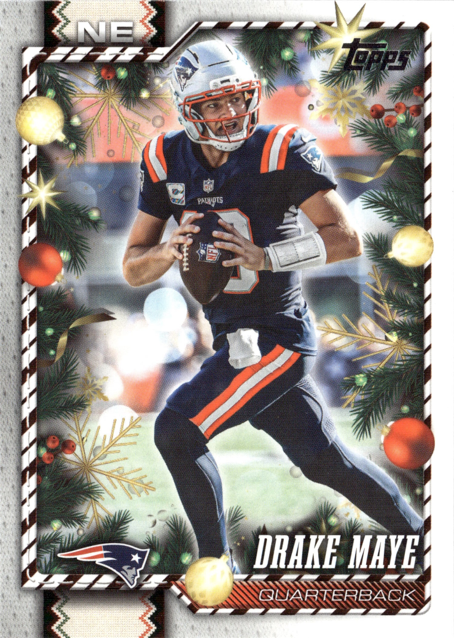2026 Topps Holiday Drake Maye graded slab