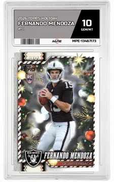 2026 TOPPS HOLIDAY #151 FERNANDO MENDOZA MPE 10 GEM/MT — graded card up for auction