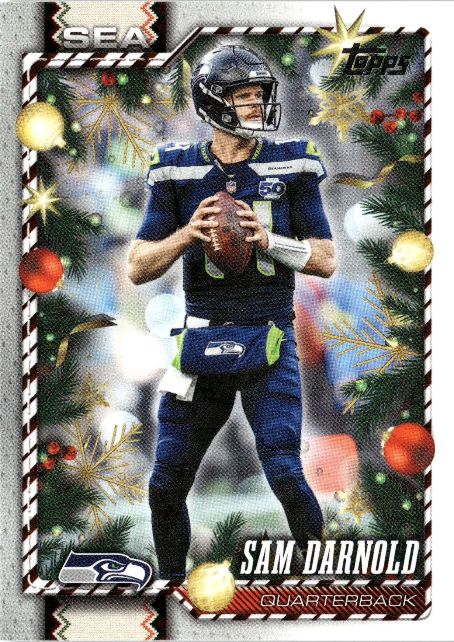 2026 Topps Holiday Sam Darnold graded slab