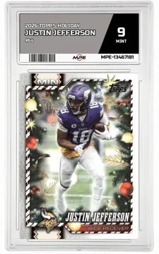 2026 TOPPS HOLIDAY #64 JUSTIN JEFFERSON MPE 9 MINT — graded card up for auction