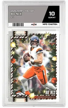 2026 TOPPS HOLIDAY #33 BO NIX MPE 10 GEM/MT — graded card up for auction