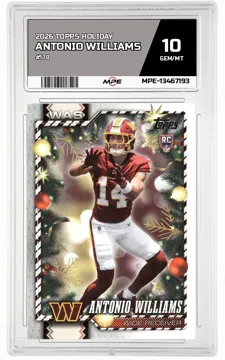 2026 TOPPS HOLIDAY #178 ANTONIO WILLIAMS MPE 10 GEM/MT — graded card up for auction
